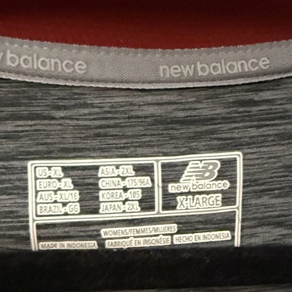 New Balance Boston College Charcoal and Maroon Quarter-Zip Top - Picture 2 of 3